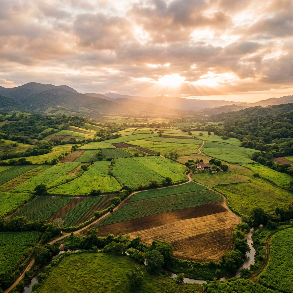 Campos agrícolas de Centroamérica